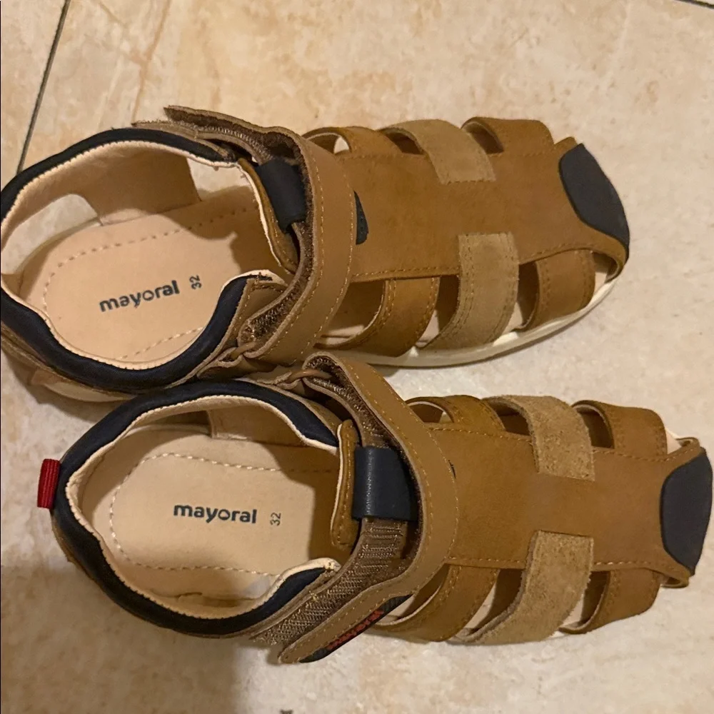 Mayoral Tan/Brown Closed-Toe Kids Sandals